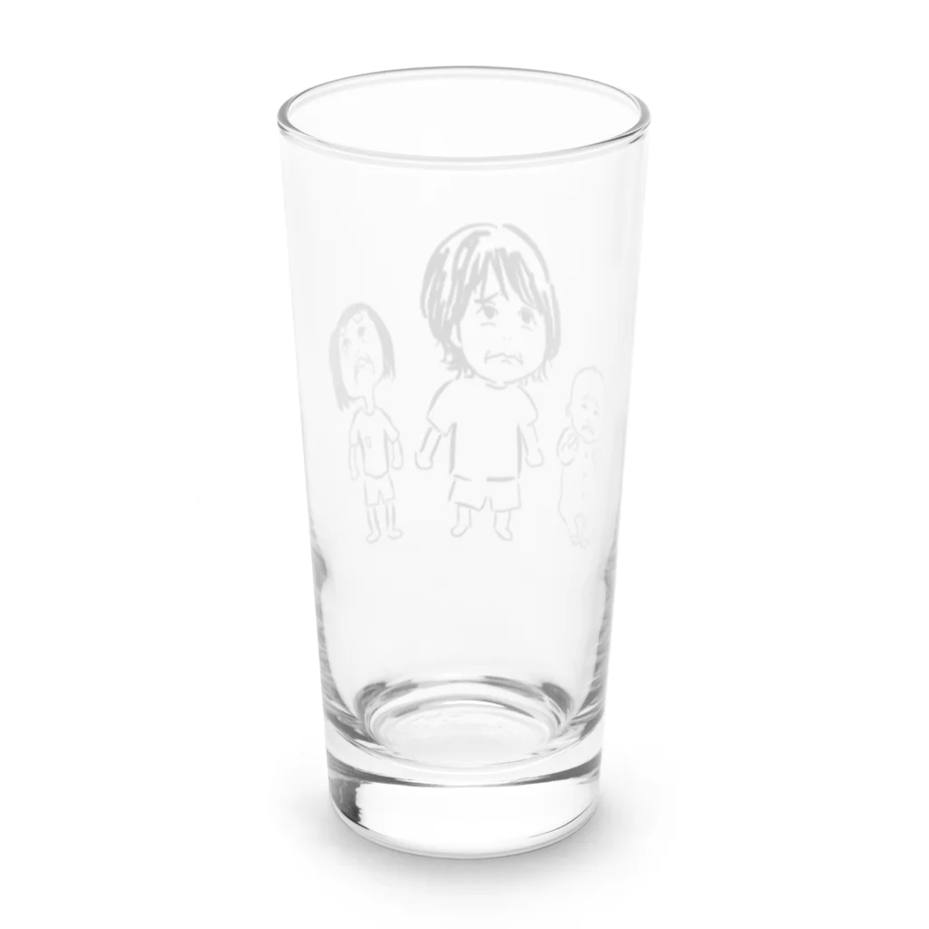 nyahoのばあちゃんと孫 Long Sized Water Glass :back