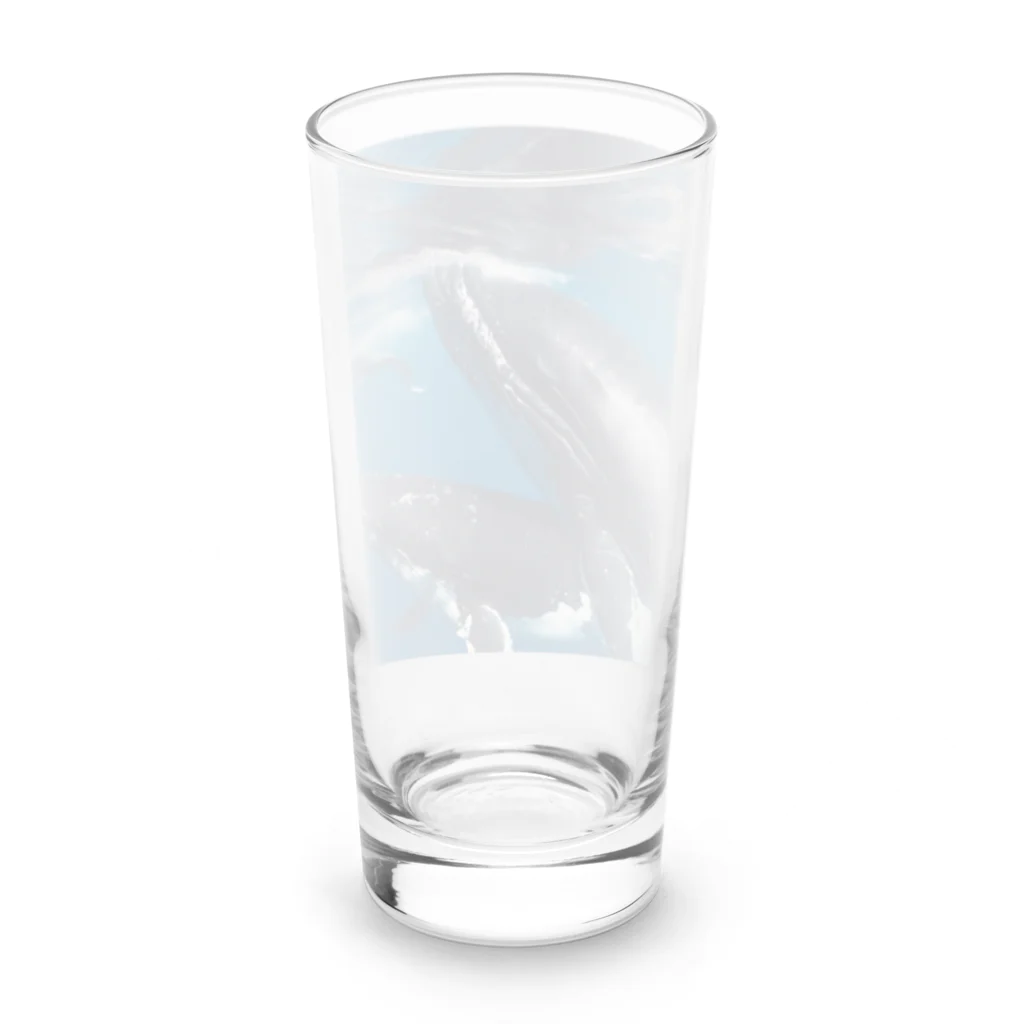 Fasterのシロナガスクジラ　親子 Long Sized Water Glass :back