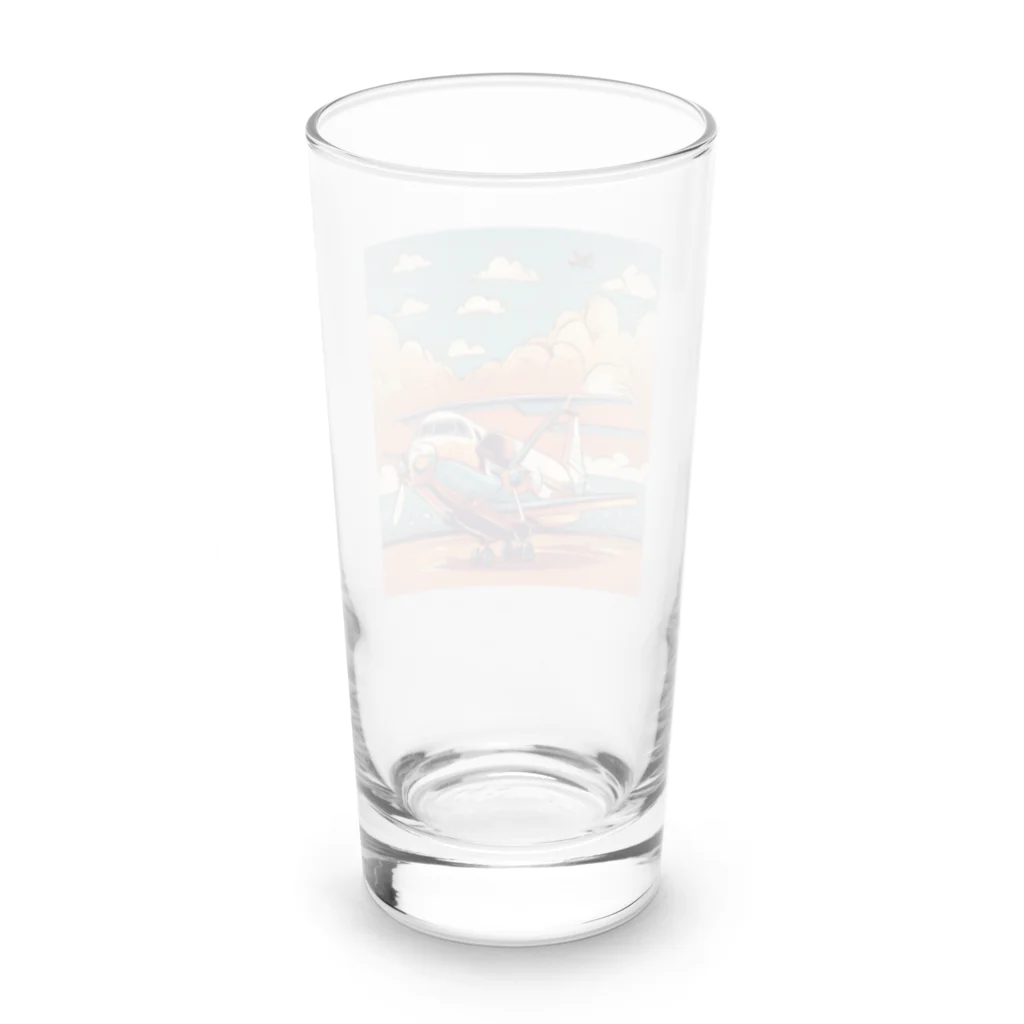 Tieck_ashの思い出の飛行機 Long Sized Water Glass :back