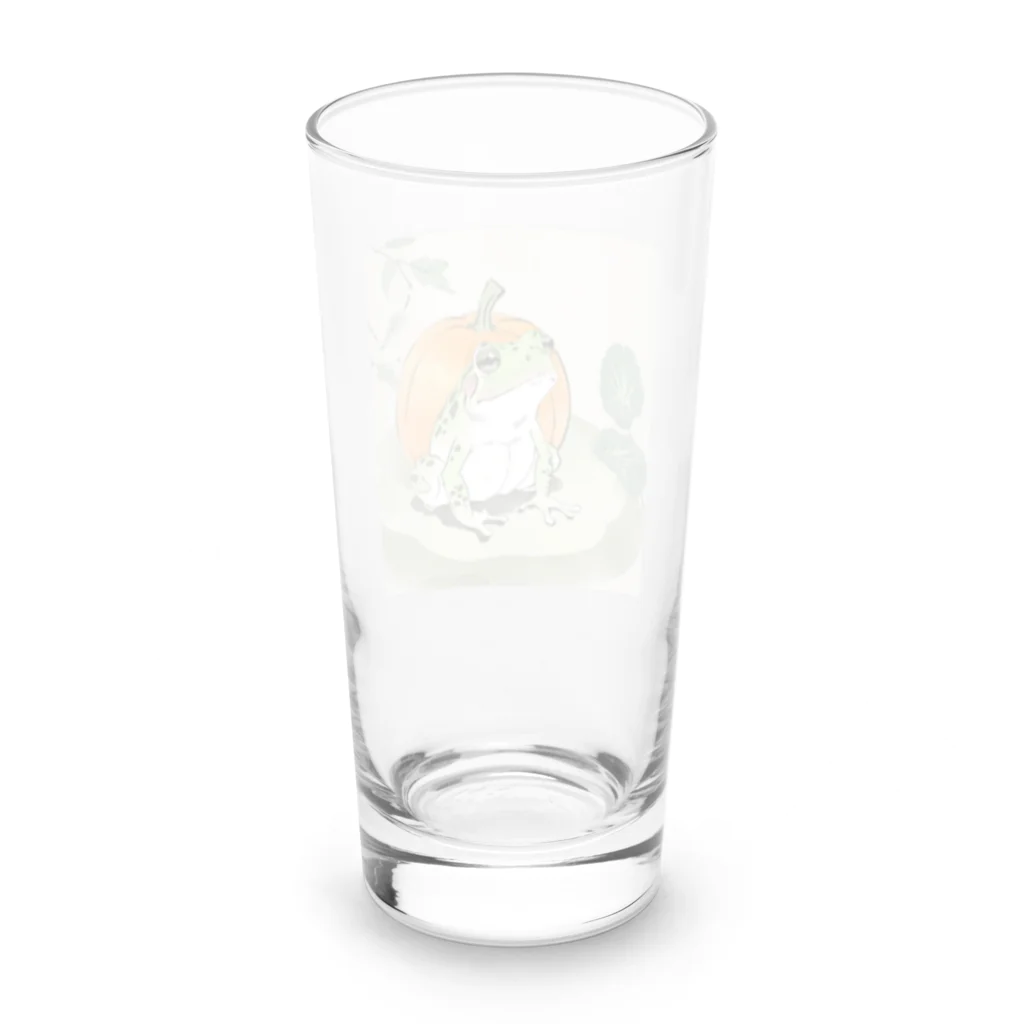 aoking_の和カエルかぼちゃ2 Long Sized Water Glass :back