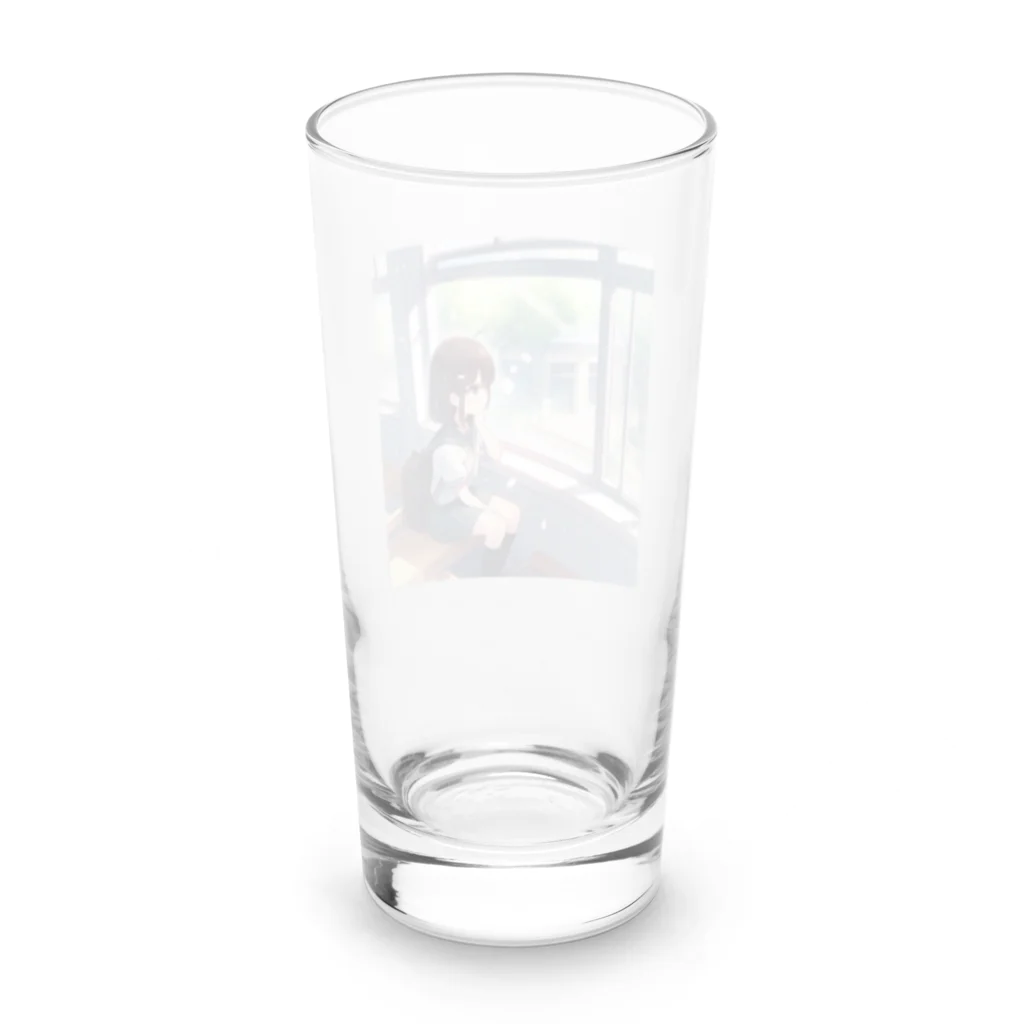 AI Creative Hub（AIクリエイティブハブ）の窓際の女子高生 Long Sized Water Glass :back