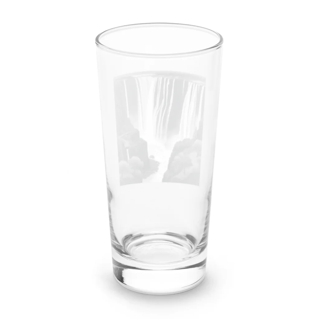 YoMiTの有名な観光スポットイメージ画像：ヴィクトリア滝（ザンビア、ジンバブエ） Long Sized Water Glass :back