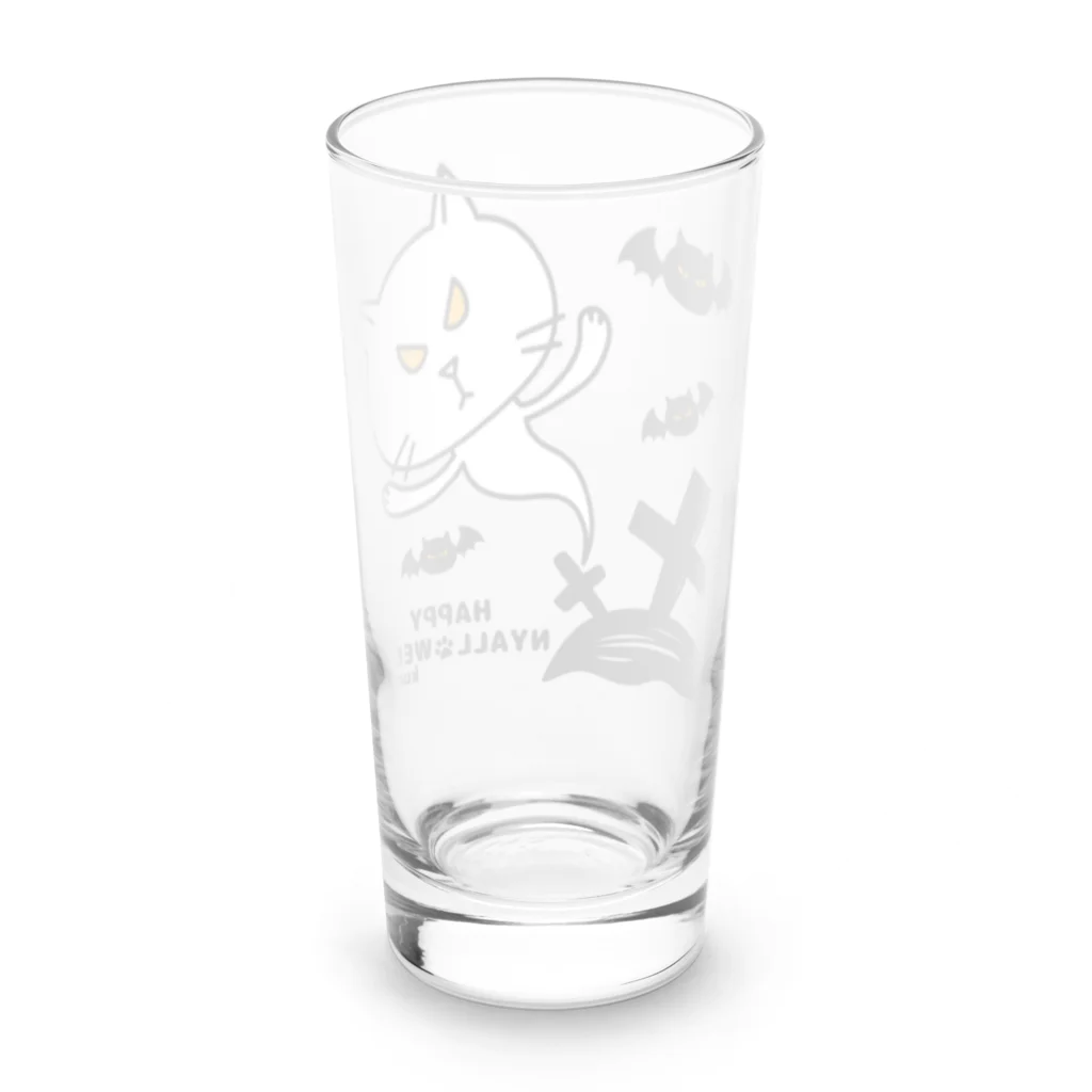 mkumakumaのニャロウィンそのさん Long Sized Water Glass :back