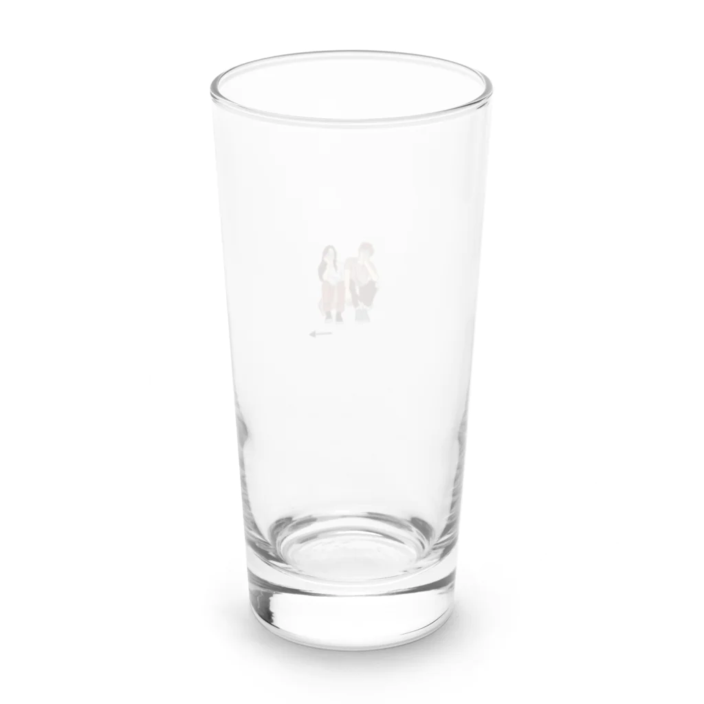 TAIYO 猫好きの個性カップルデッサン Long Sized Water Glass :back