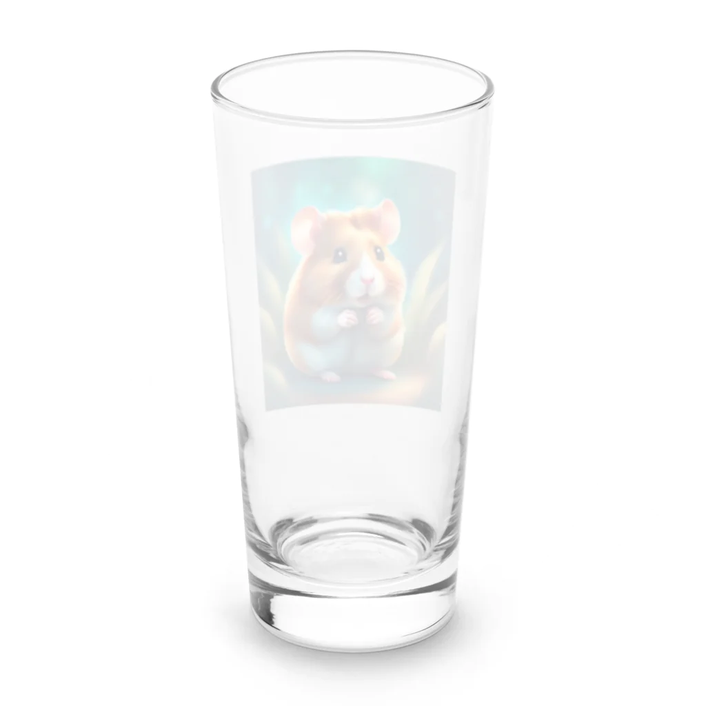 安田ワールドのハムスターのイラストグッズ Long Sized Water Glass :back