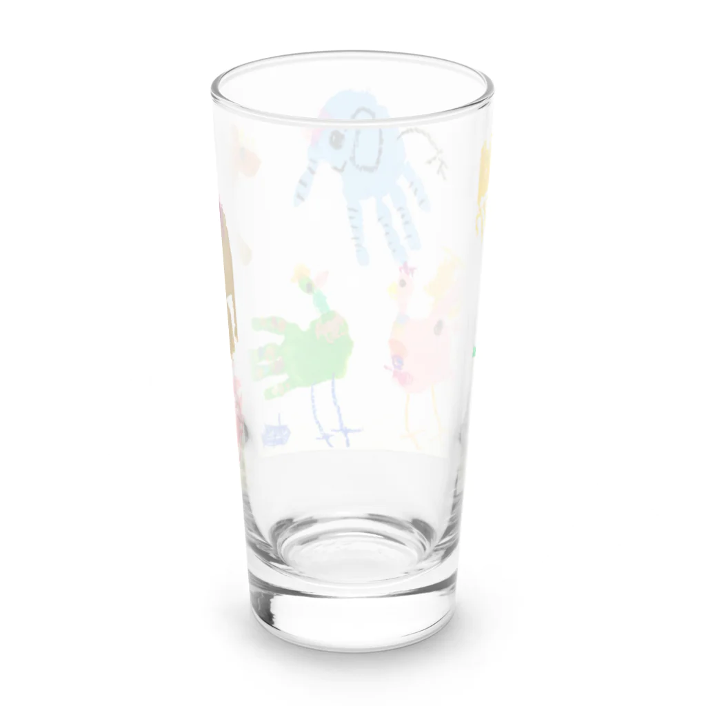 おててのどうぶつえんのおててのどうぶつえん Long Sized Water Glass :back