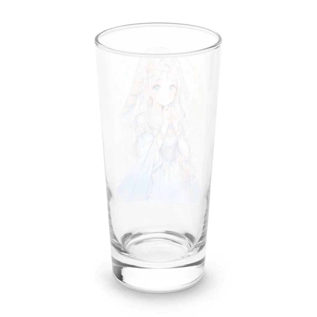 xxIPPOxxの月の光のように輝く銀髪の妖精の王女 Long Sized Water Glass :back