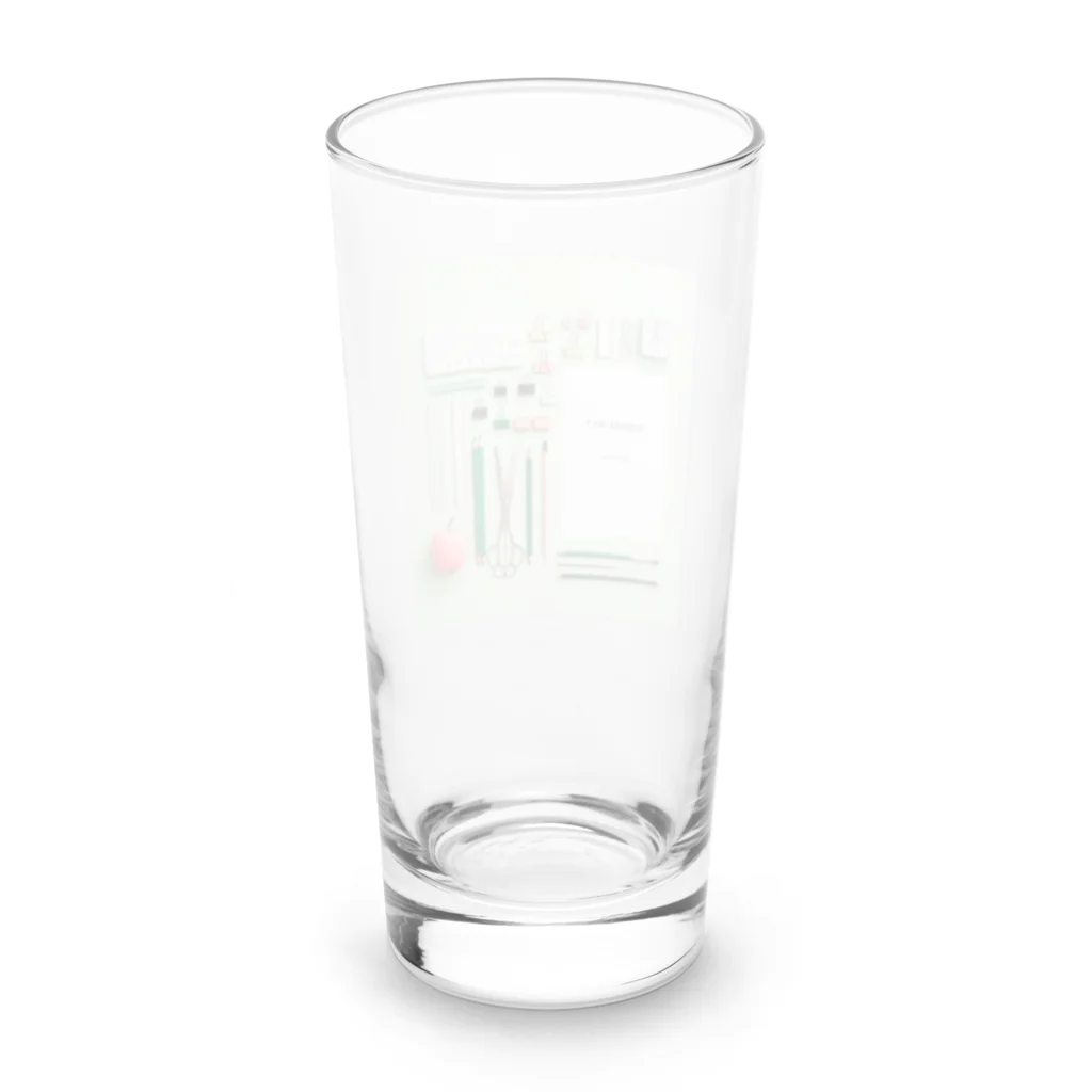 Lock-onの文房具大好き❤緑色02 Long Sized Water Glass :back