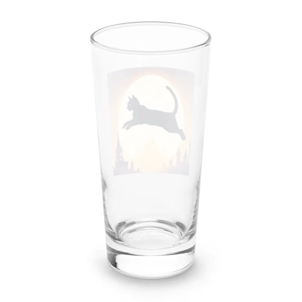 toto012の猫のシルエットグッズ Long Sized Water Glass :back