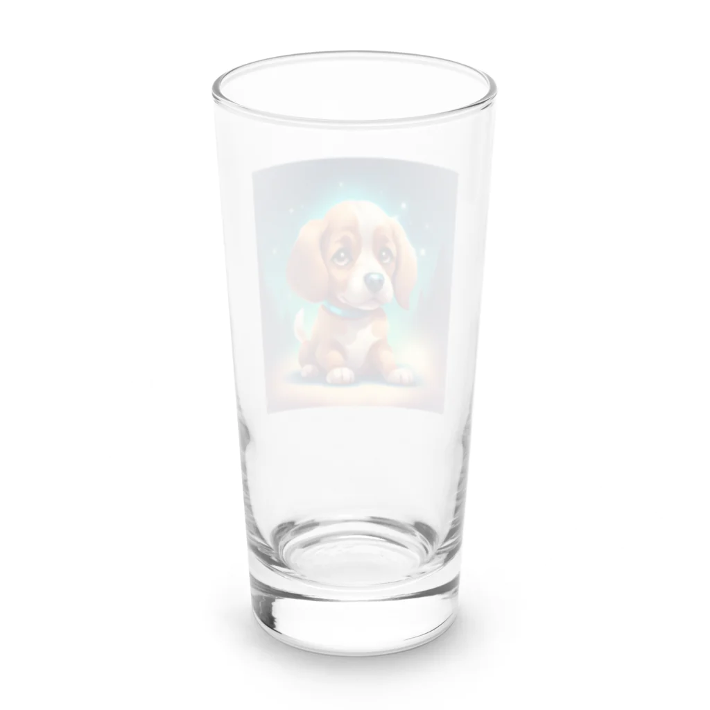 春乃遊羽アイディアイラストショップの可愛い犬のイラスト Long Sized Water Glass :back