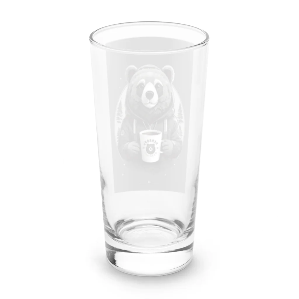 tomohyuのくまのマグカップを持つ熊くん Long Sized Water Glass :back