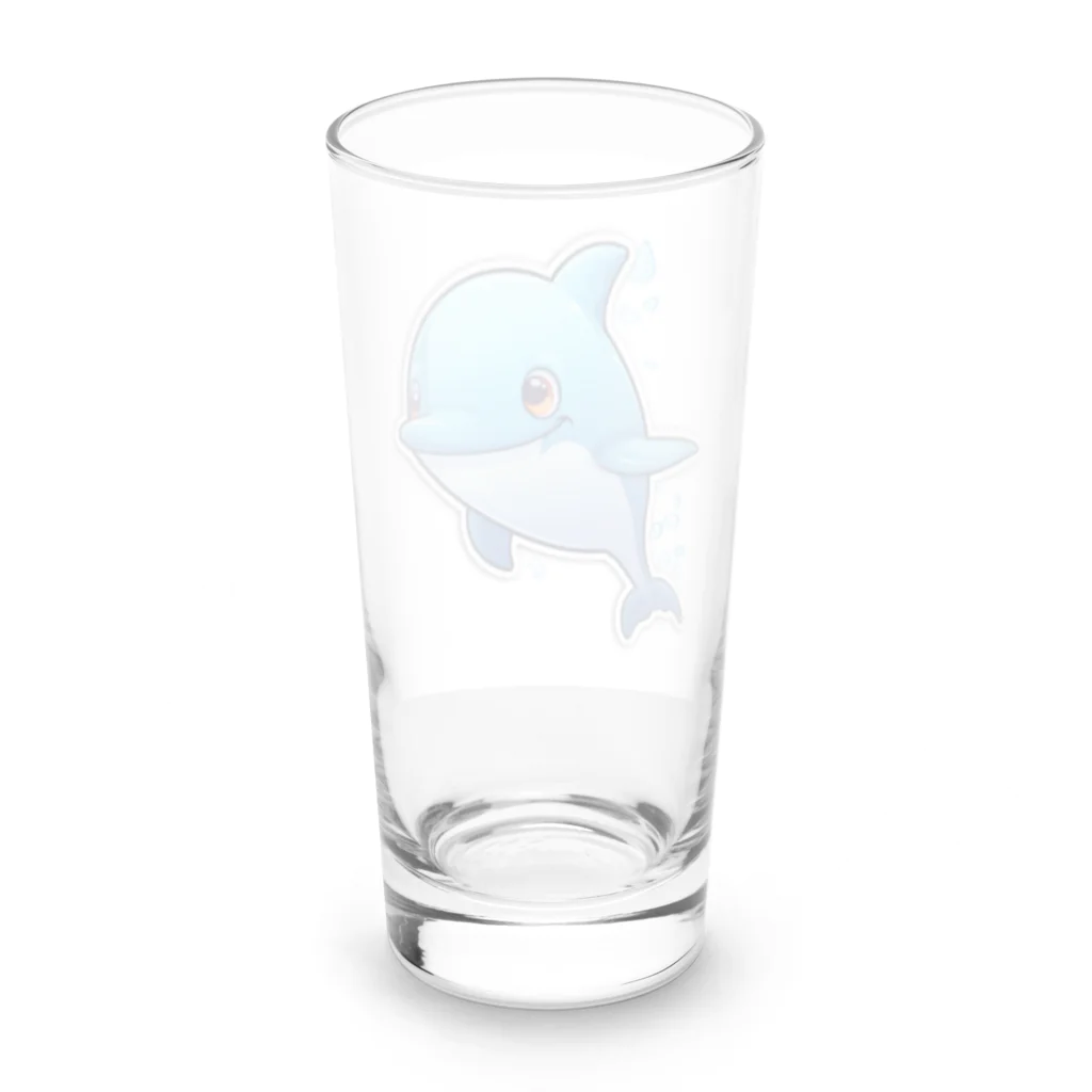 ワクワクセレブレイトのイルカくん Long Sized Water Glass :back