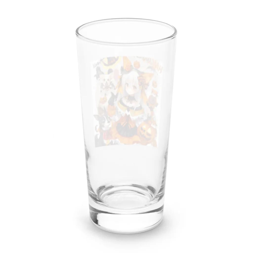 チワワ愛好家ショップの魔法のハロウィン・チワワと魔女の魔術 Long Sized Water Glass :back