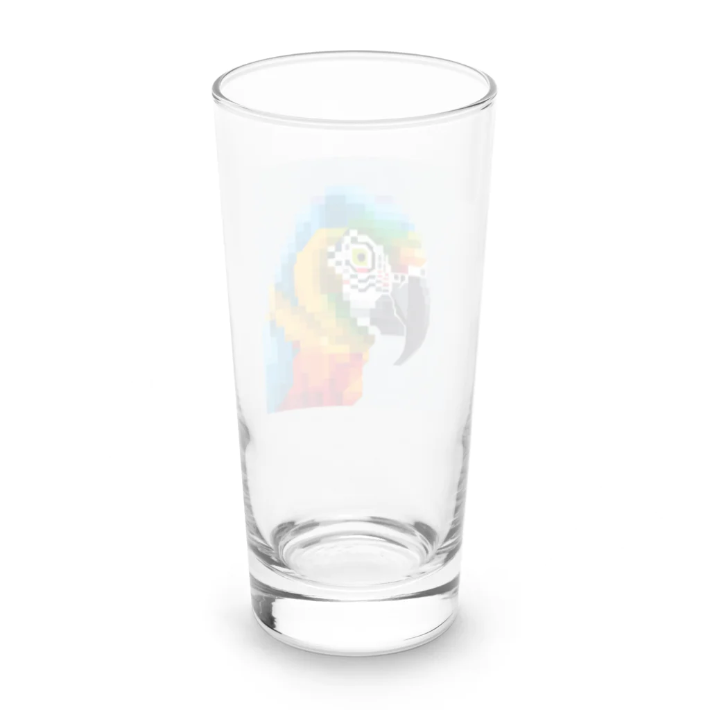 フリーダムの華やかな羽色のオウム Long Sized Water Glass :back