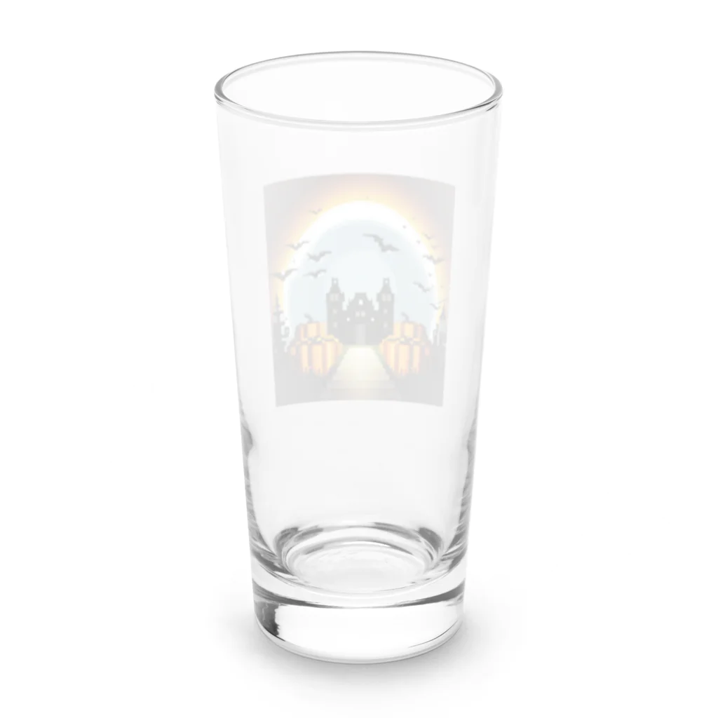 umakoiのドット絵のハロウィン城 Long Sized Water Glass :back