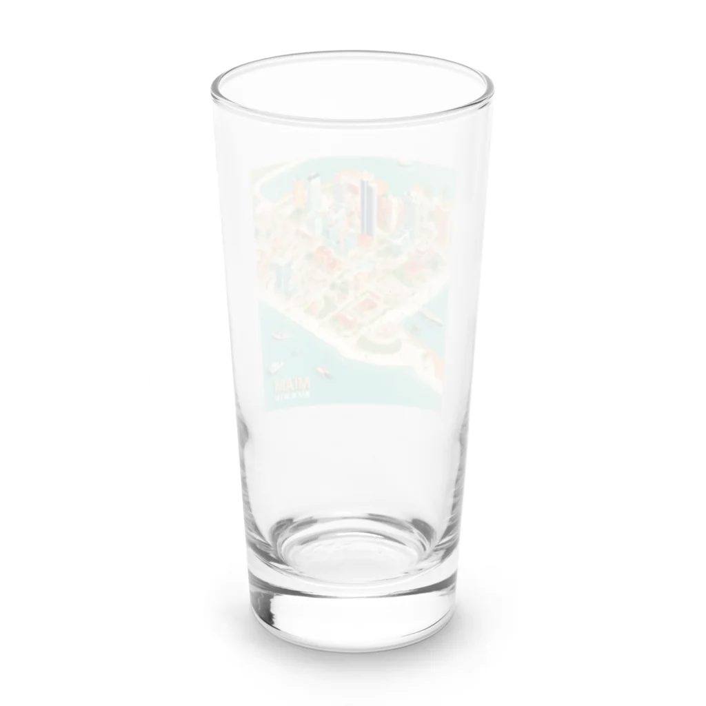 maeken work shopipのマイアミイラスト Long Sized Water Glass :back