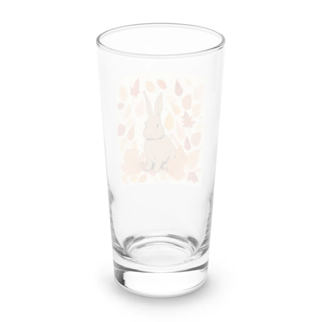 mojaの紅葉とうさぎ🐰 Long Sized Water Glass :back