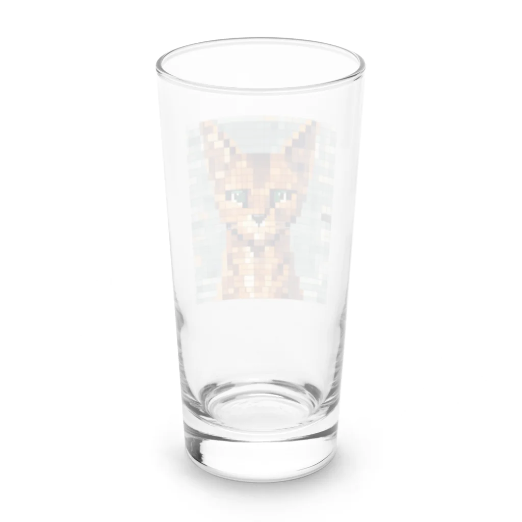 kindonesiaのドット絵のアビシニアン Long Sized Water Glass :back