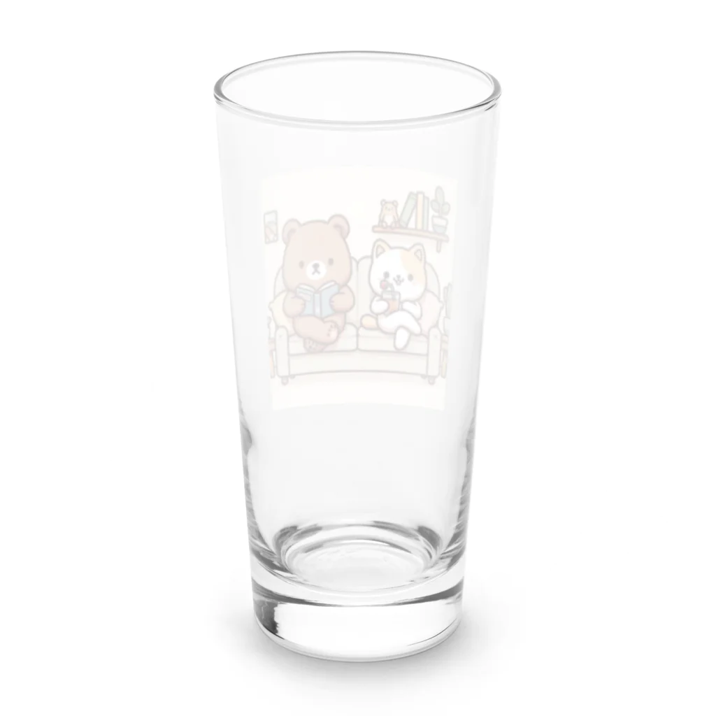 miketherockのゆるゆる休日Tシャツ Long Sized Water Glass :back