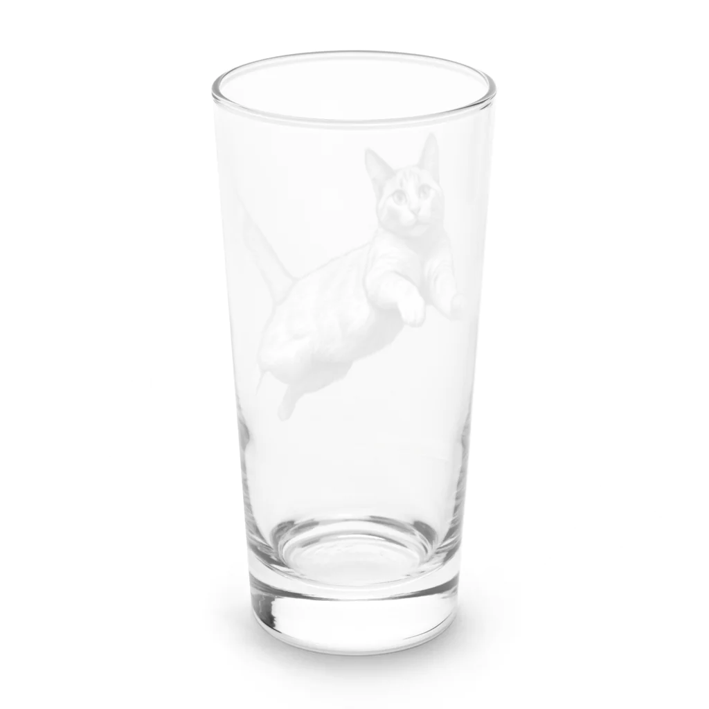 Shop Quonの跳ね猫 Long Sized Water Glass :back