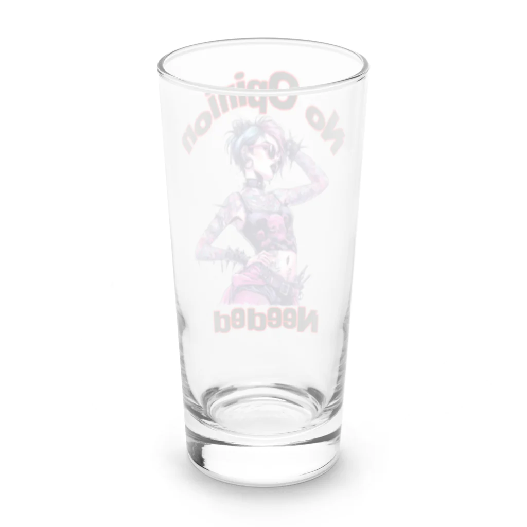 islandmoon13のパンクな女　御意見無用！ Long Sized Water Glass :back