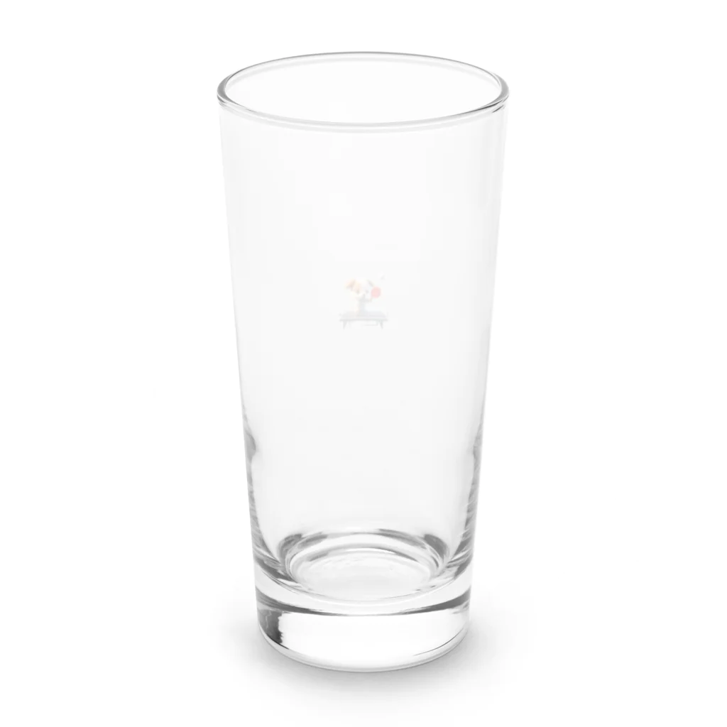 taurusteruの可愛い犬と卓球 Long Sized Water Glass :back