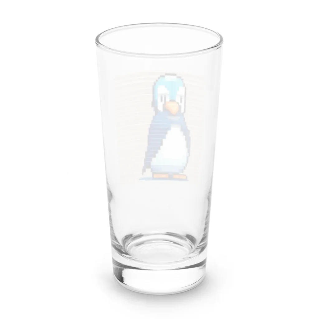 hamusutaroのペンギンピクセルアート Long Sized Water Glass :back