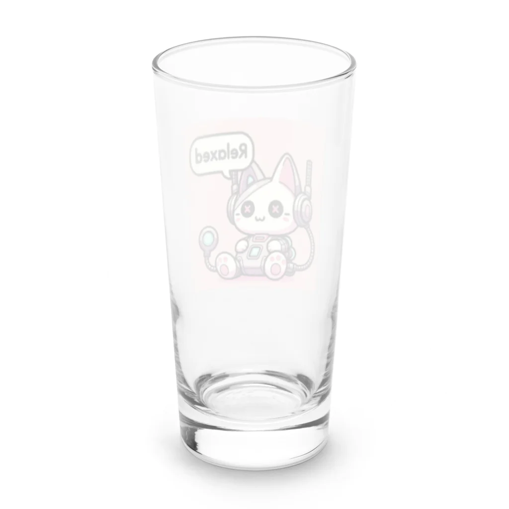 18ban's shopのリラックスするサイバーパンクな猫 Long Sized Water Glass :back