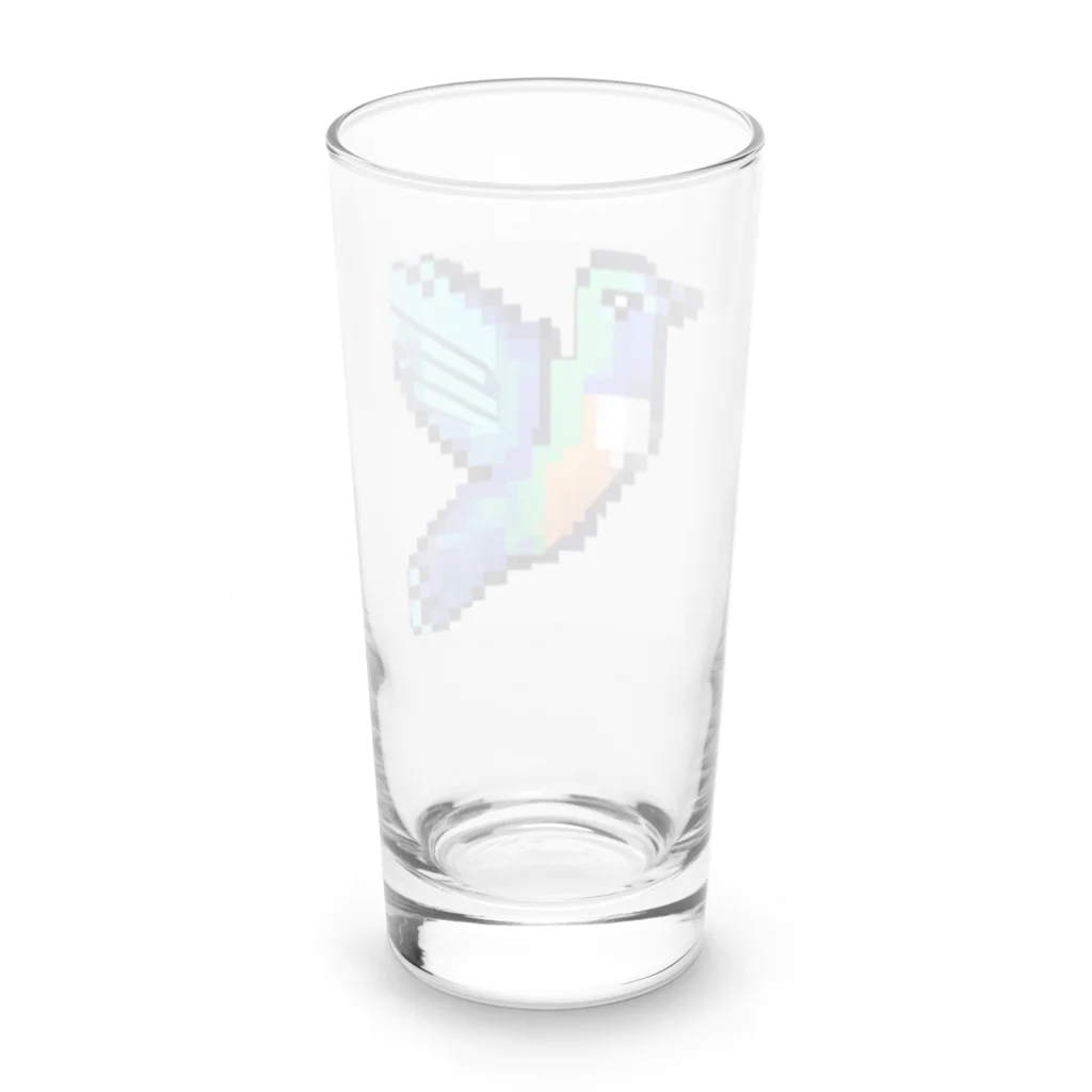 hamusutaroのハチドリピクセルアート Long Sized Water Glass :back