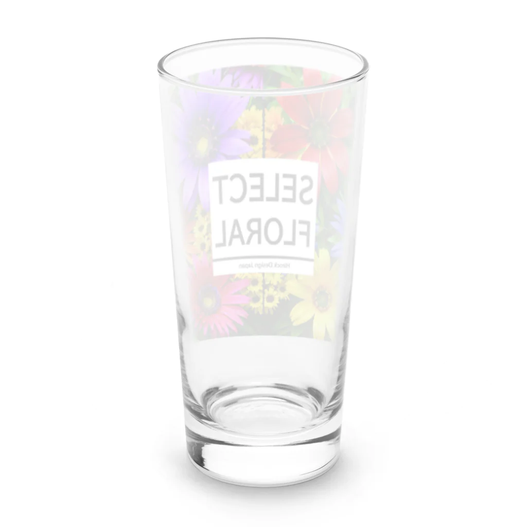 HirockDesignJapanの秋がテーマのコスモスなどの花柄デザイン Long Sized Water Glass :back