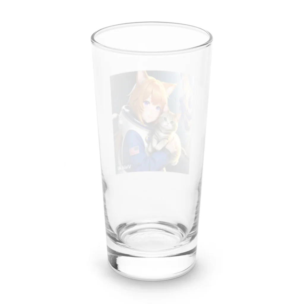 busabusaの彼女とかわいいネコ Long Sized Water Glass :back