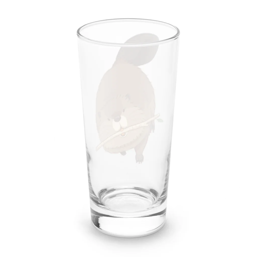 もちもちビーバーの枝はこビーバー Long Sized Water Glass :back