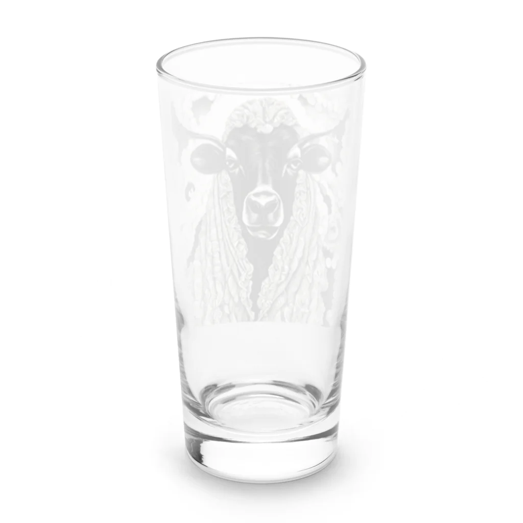 mofu mofu309のあーたネギ買ってきてって頼んだでしょ Long Sized Water Glass :back