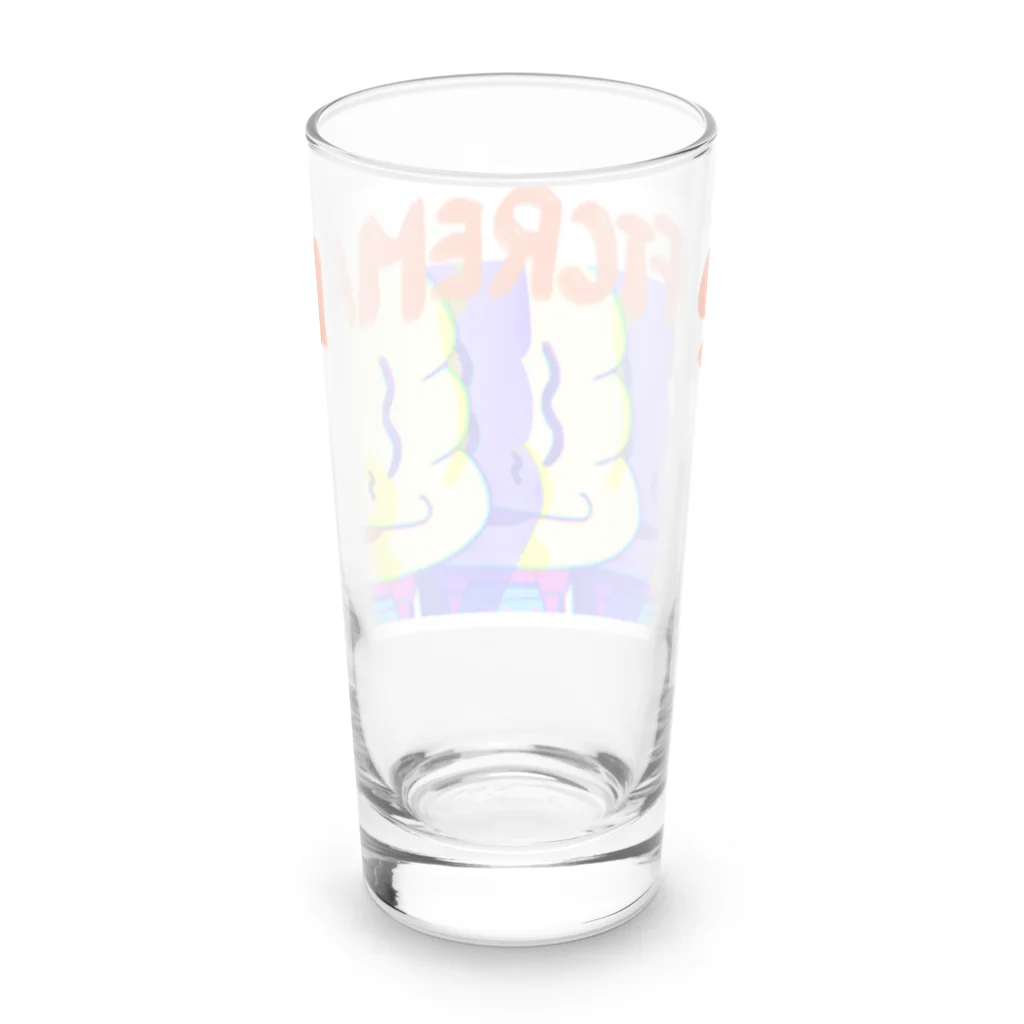 kusudashikaのおいらソフトクリームマン Long Sized Water Glass :back