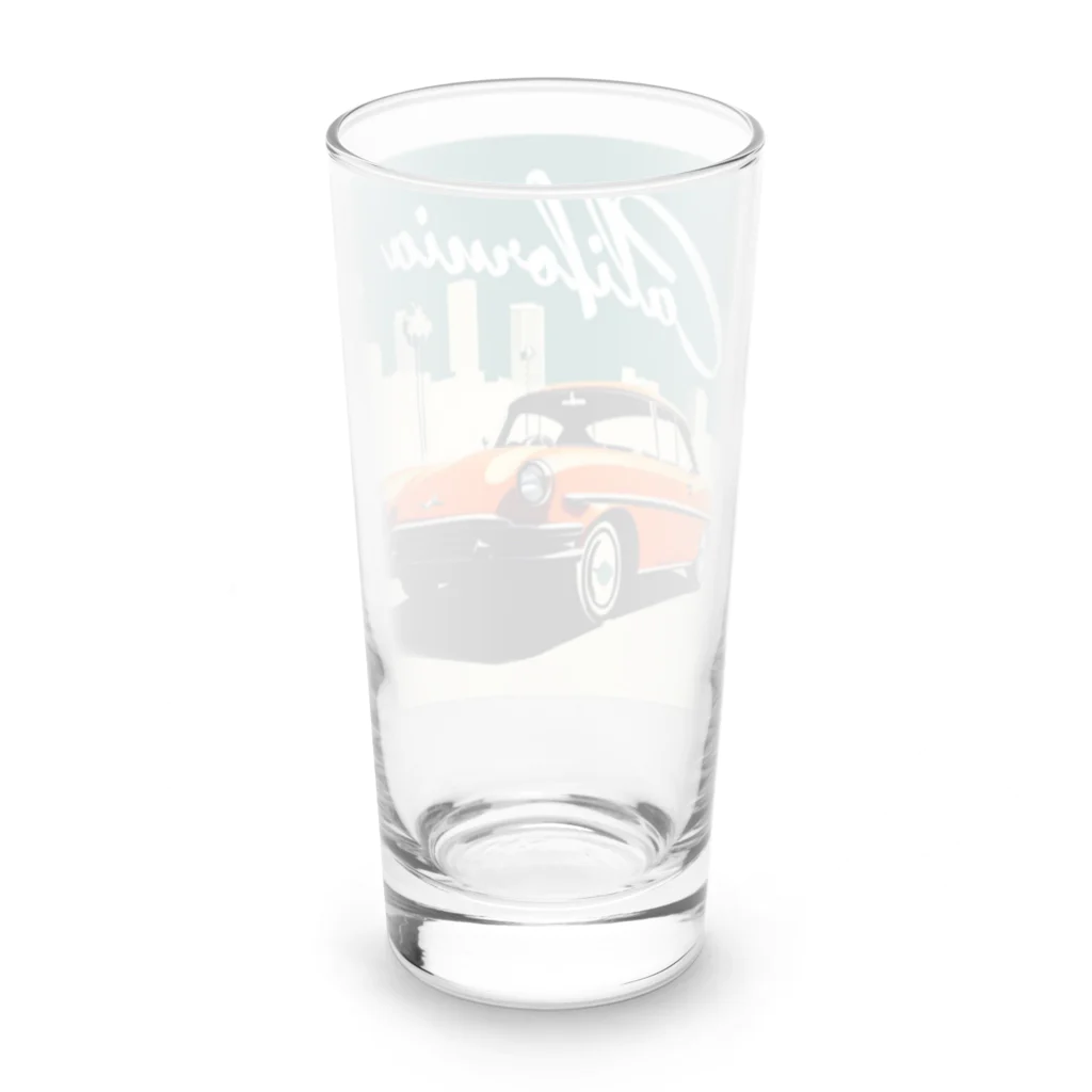 めそぽのカリフォルニアのオレンジの車 Long Sized Water Glass :back