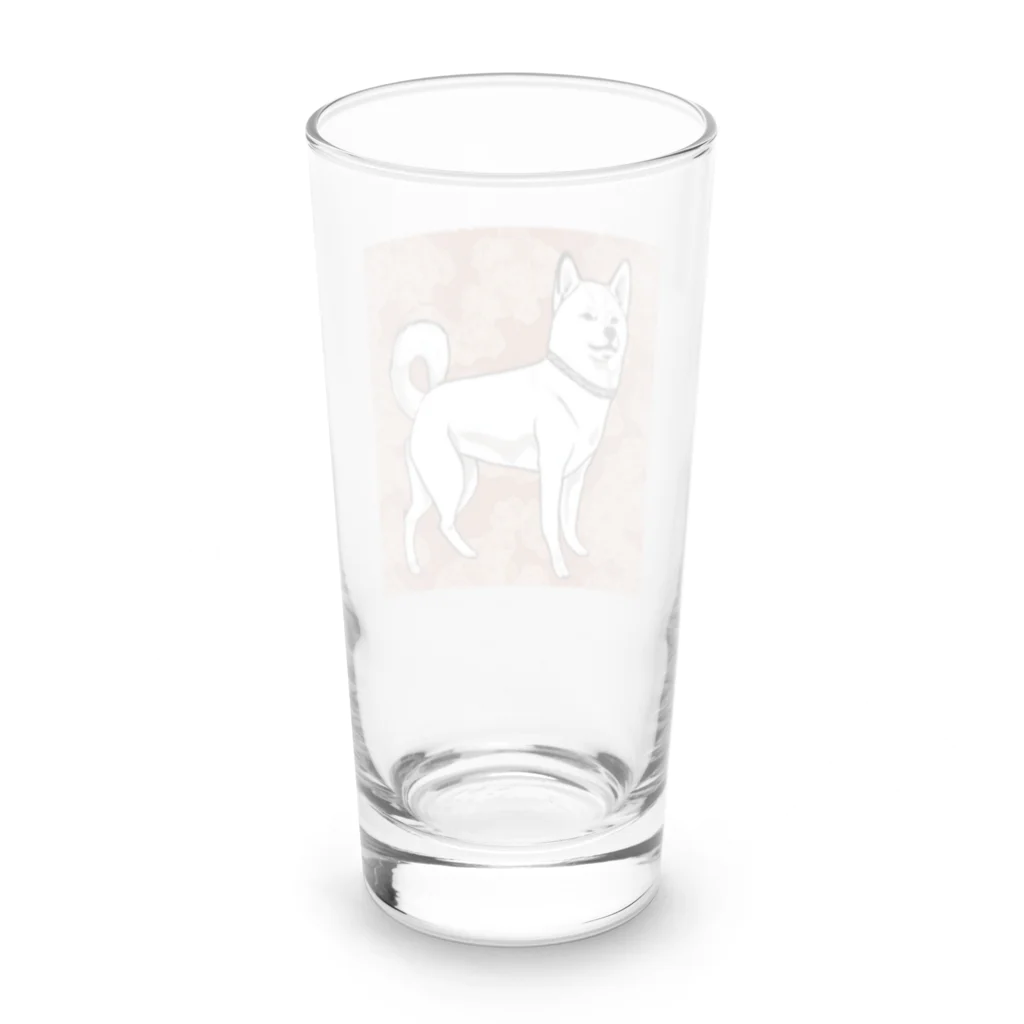 mukumuko2002のたそがれ＿北海道犬 Long Sized Water Glass :back