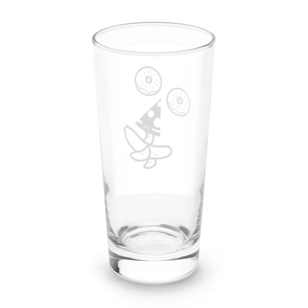 yokosonの食べ物アート顔 Long Sized Water Glass :back