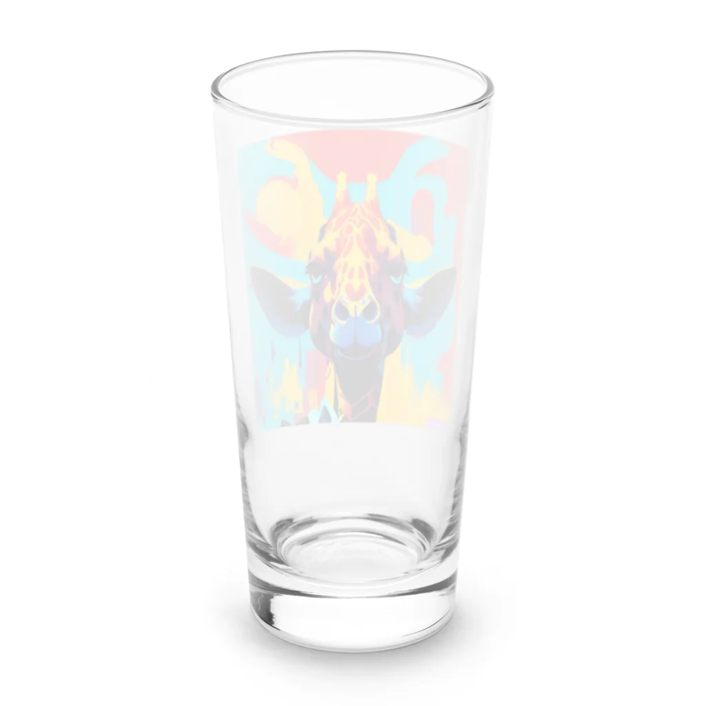 tomo0404の怒れるキリン Long Sized Water Glass :back