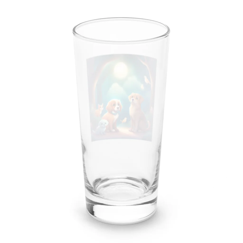 kumasatのかわいい犬のグッズ Long Sized Water Glass :back