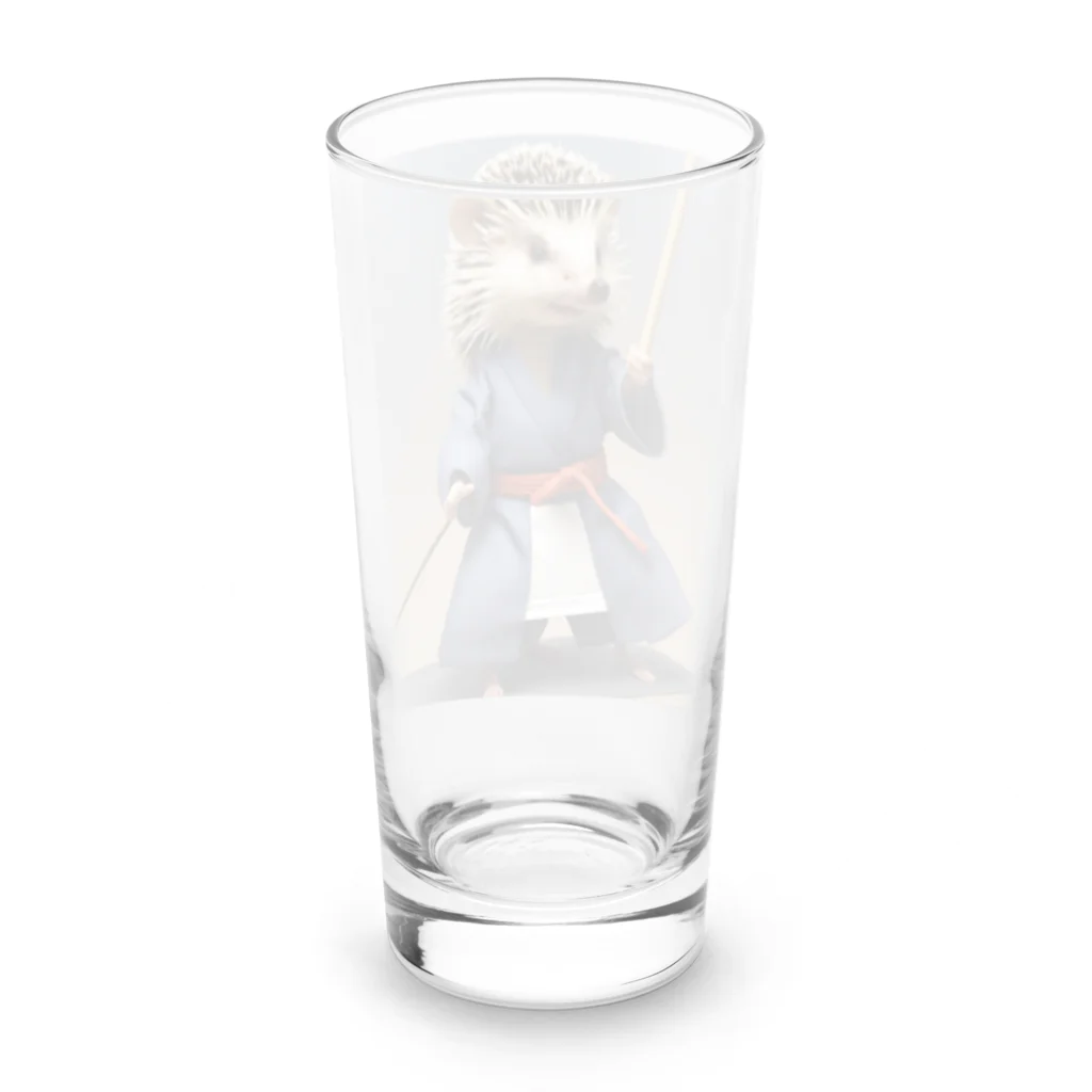 ワンダーワールド・ワンストップの和服を着たかわいいハリネズミ② Long Sized Water Glass :back