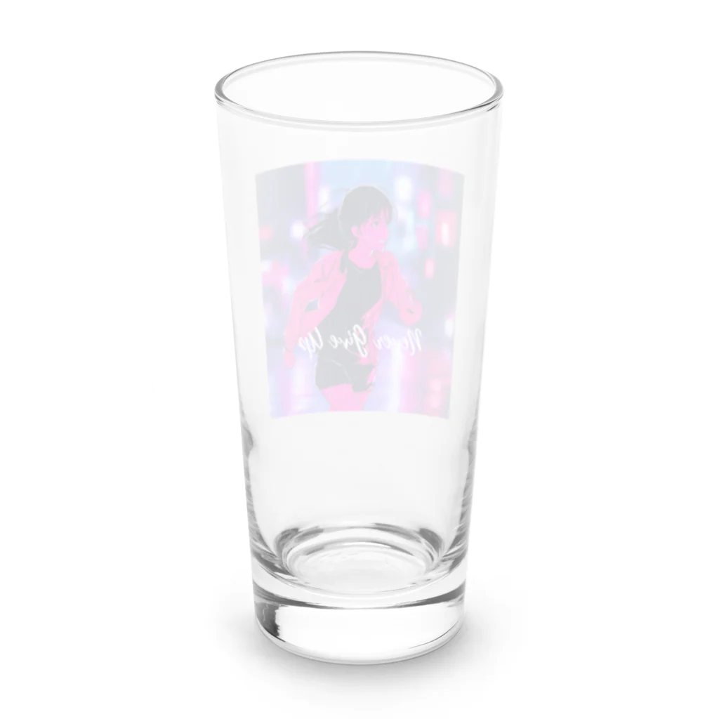 COOL×3のネバーギブアップ Long Sized Water Glass :back