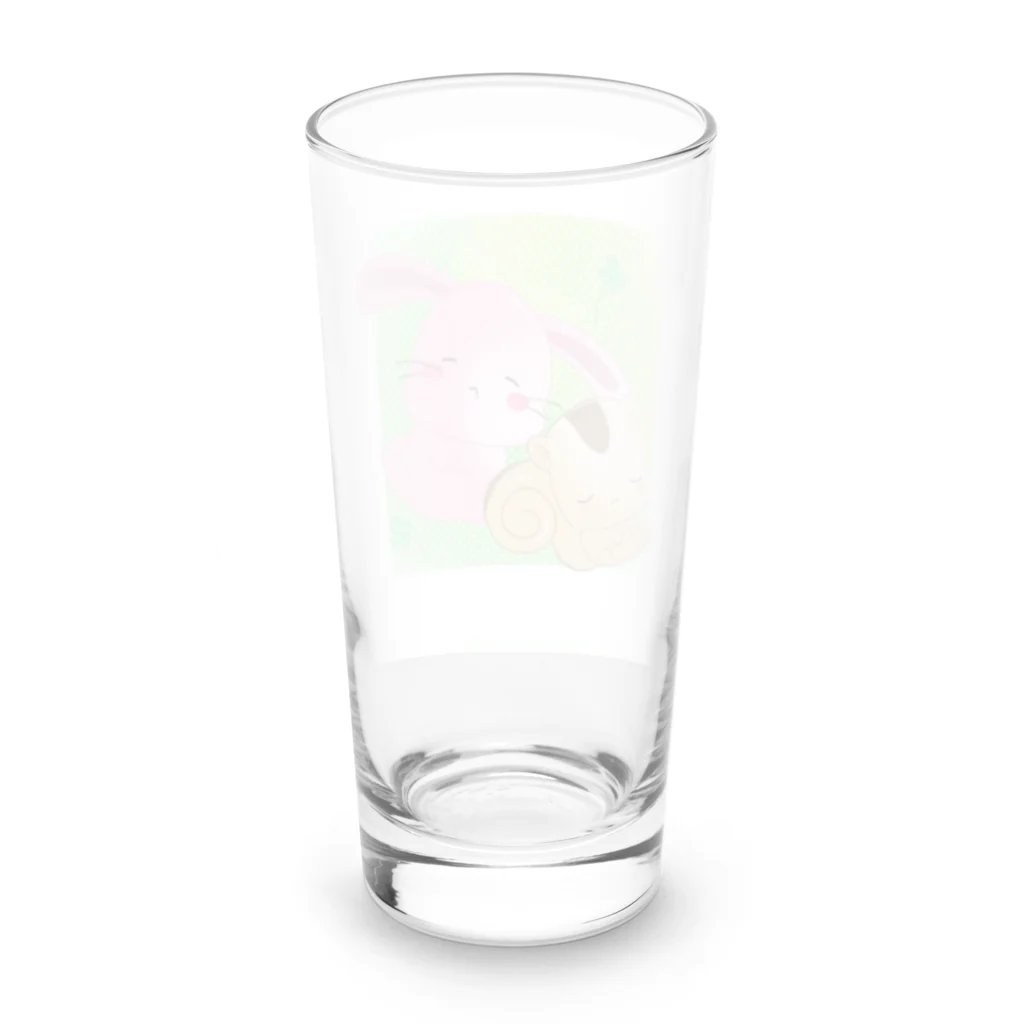 MONACAのお昼寝 うさぎとリス Long Sized Water Glass :back