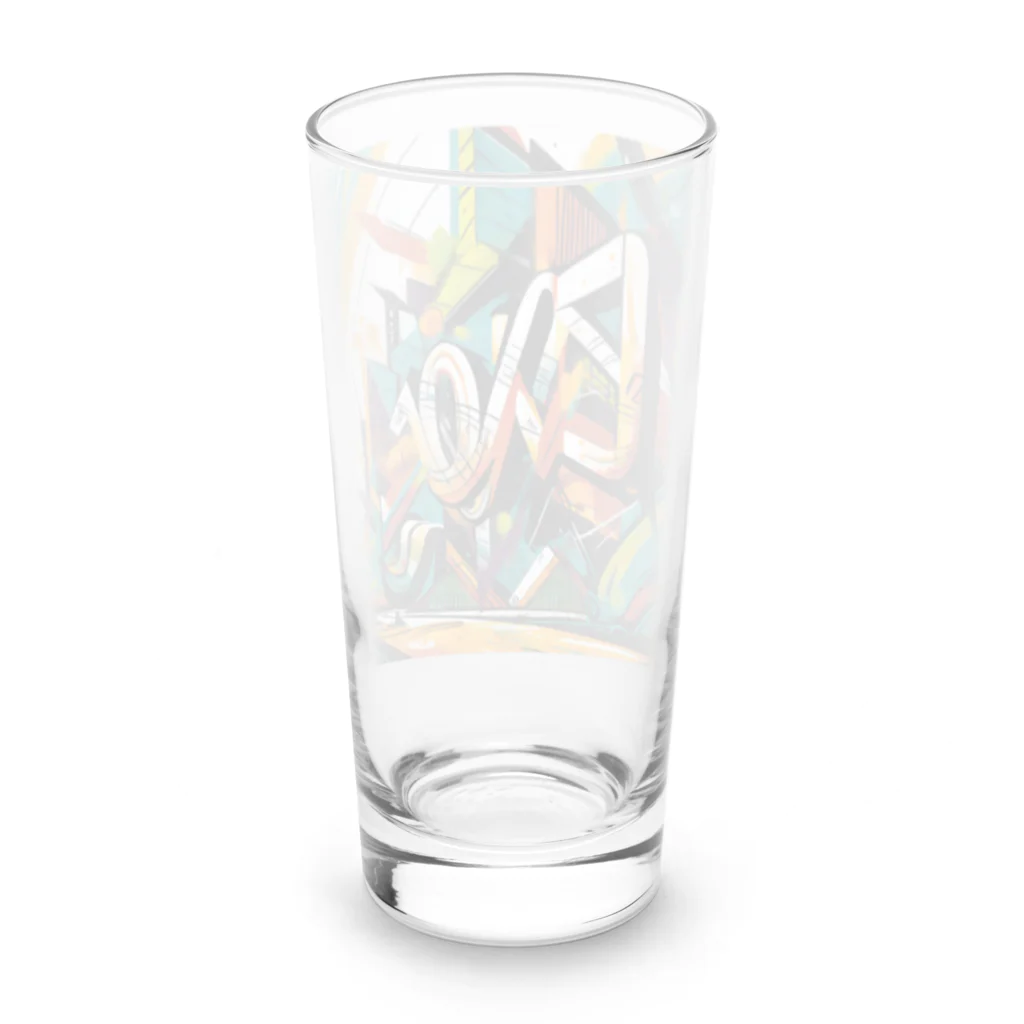 のんびりアート工房のストリートアート Long Sized Water Glass :back