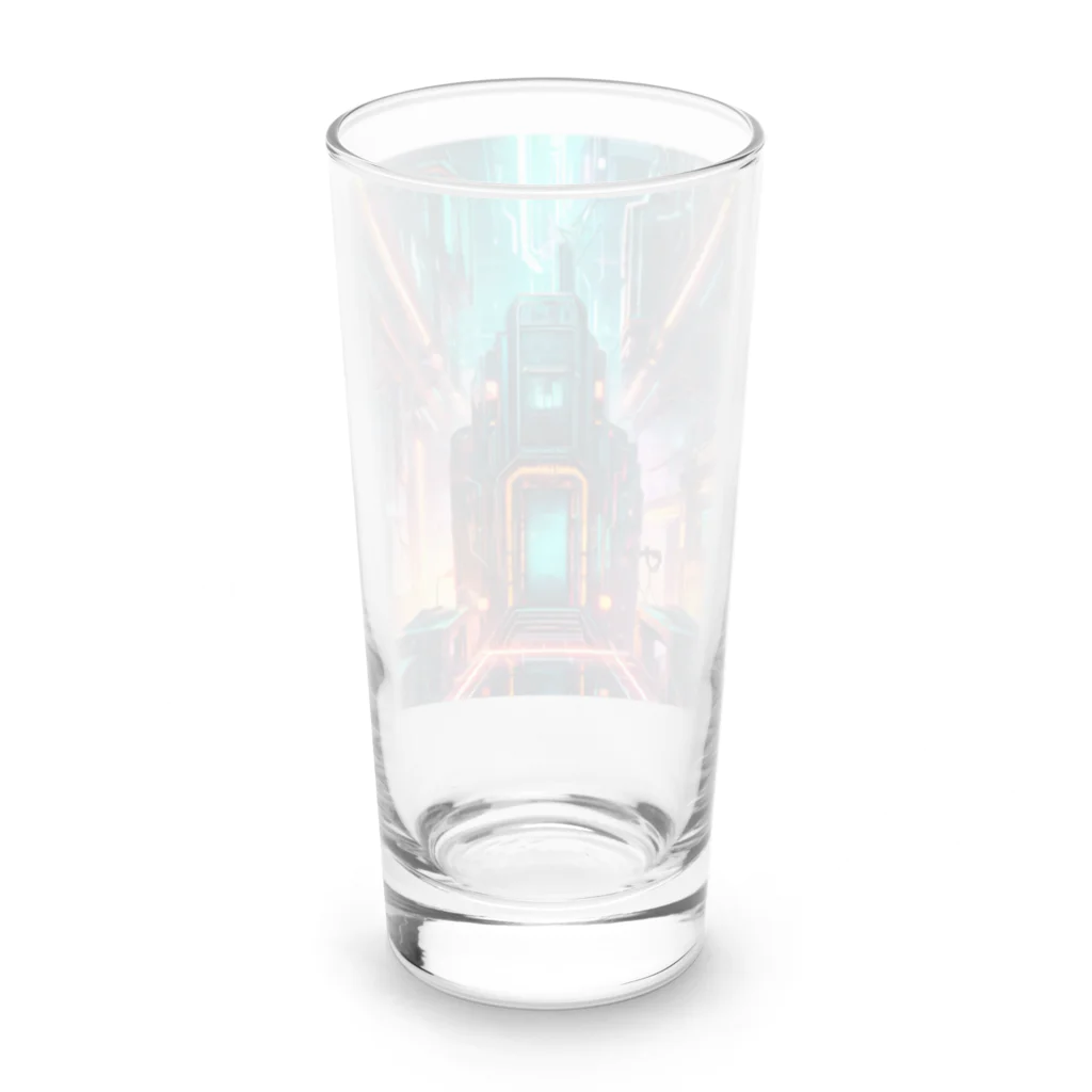 のんびりアート工房のサイバーパンク Long Sized Water Glass :back