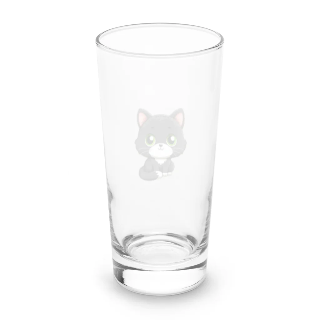 にゃんたれのグレーマーブル・ハチワレ仔猫コレクション Long Sized Water Glass :back