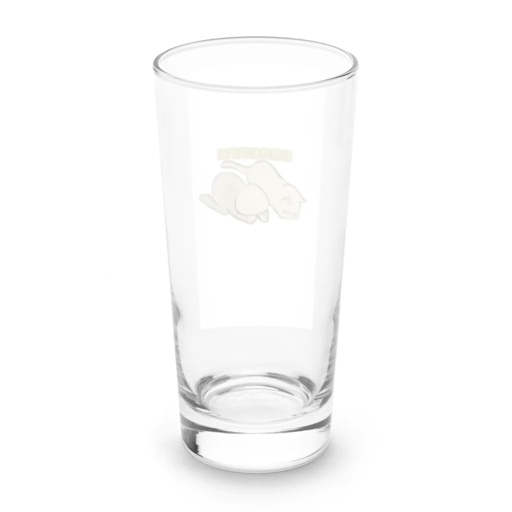 mamitarouの赤ちゃんといっしょ　ねこ　ごめん寝 Long Sized Water Glass :back