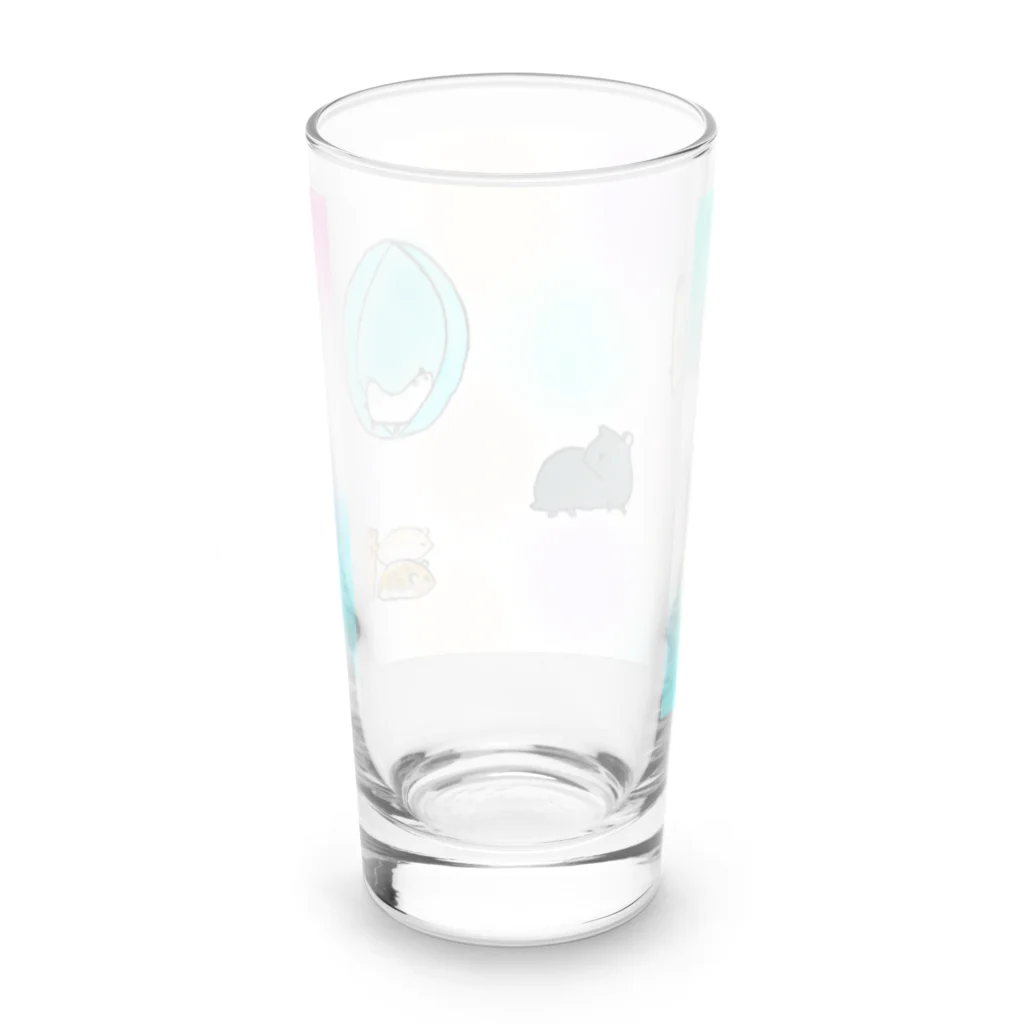 lukanose-kidsのIーwed ハムス大集合！ Long Sized Water Glass :back