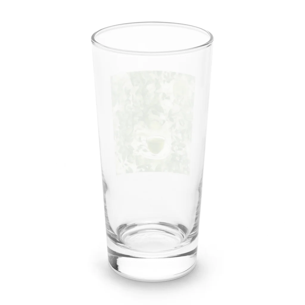 千裕アトリエ（いつもありがとう）のグリーンティーのアート　green tea art Long Sized Water Glass :back