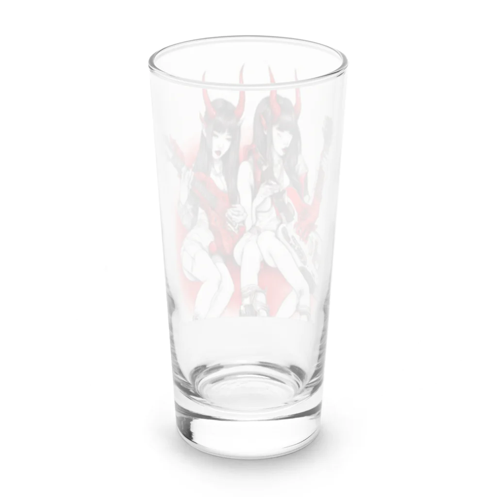 HELLOの赤デビル女ダ・ゾーン Long Sized Water Glass :back