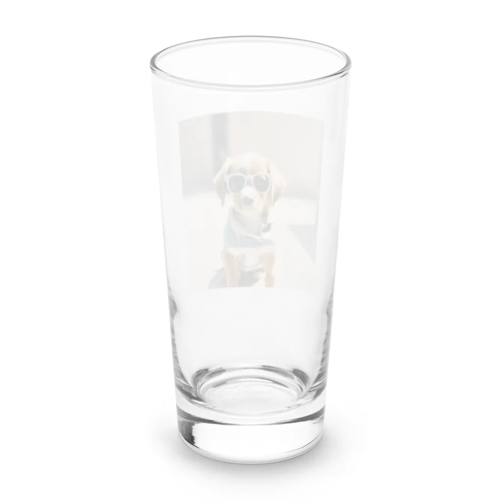 13261326のかっこつけの子犬のグッズ Long Sized Water Glass :back